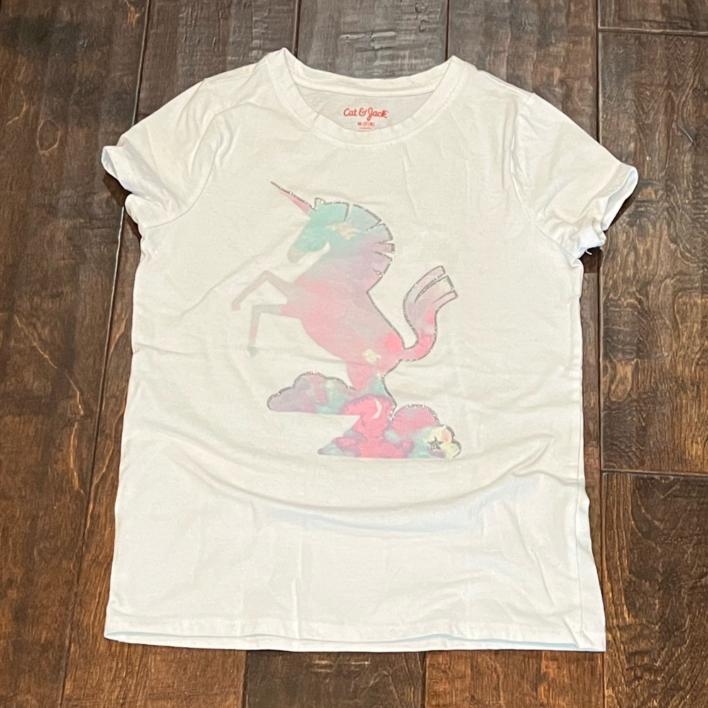 Cat & Jack White Unicorn Kids T-Shirt